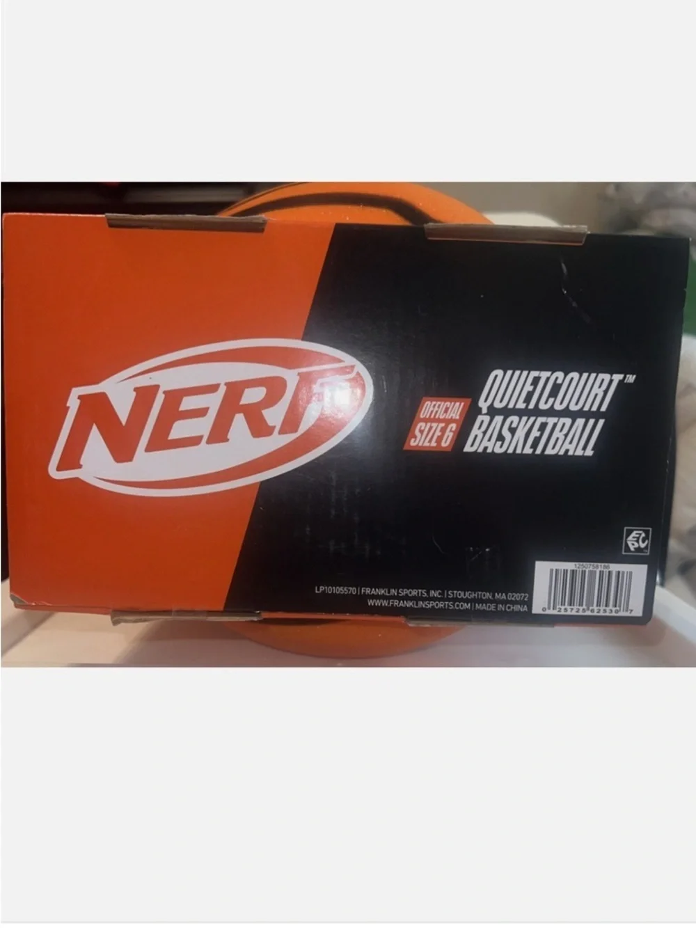 NERF QuietCourt Orange Foam Basketball NEW Official 6”